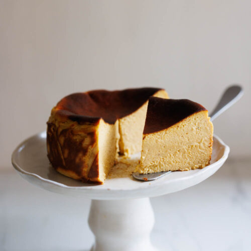 Pumpkin Basque-style Cheesecake